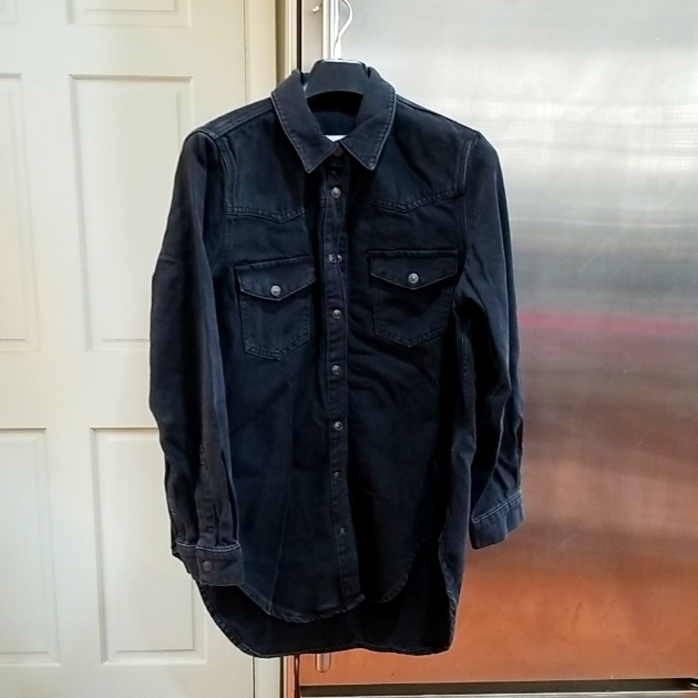 ZARA black denim shirt